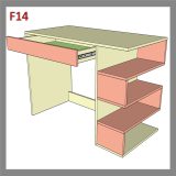 میز تحریر و کتابخانه F14
